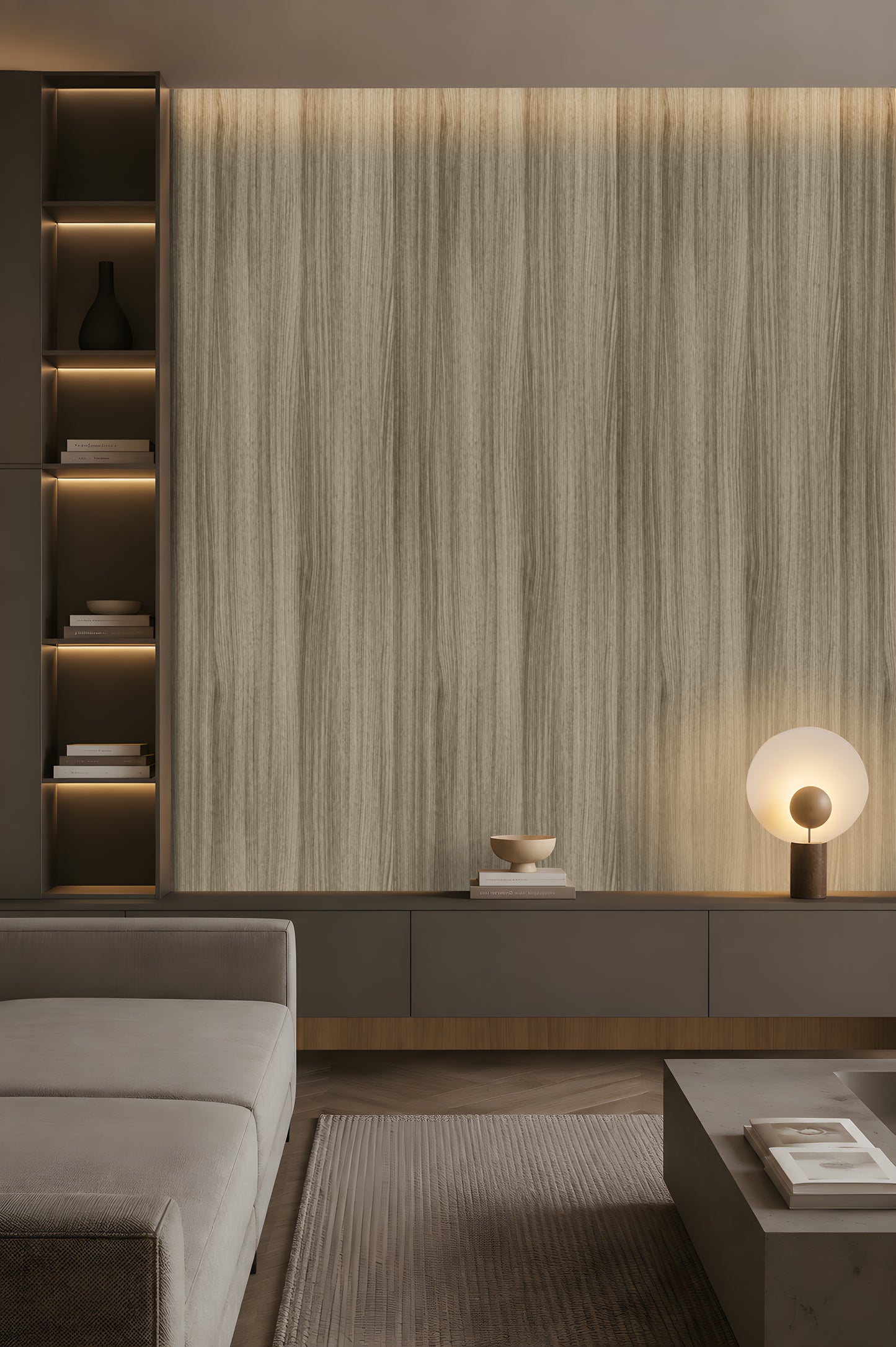 1498_DA_Wood Seamless - Deep olive brown Wallpaper