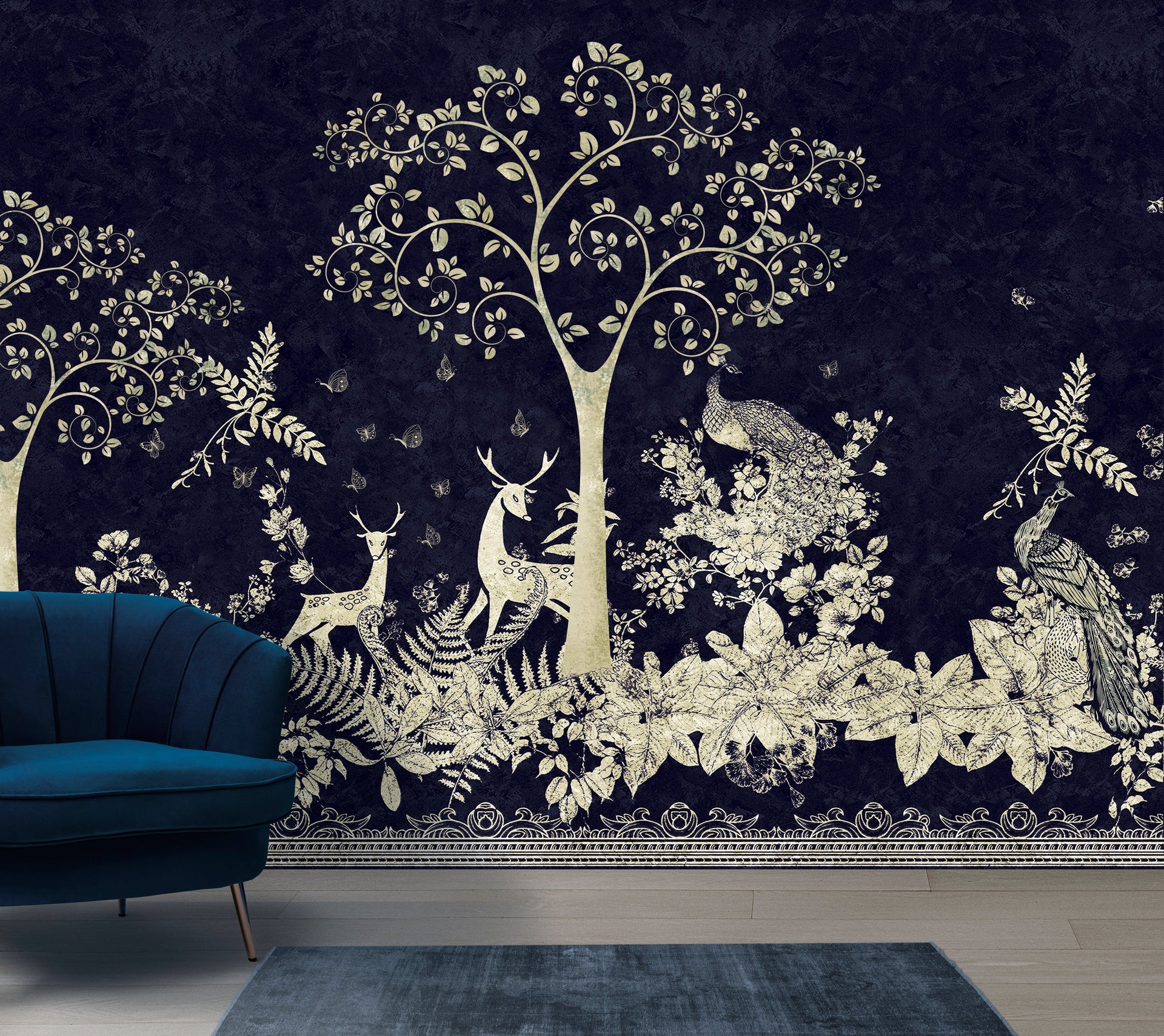 Navy Blue Wallpaper & Murals