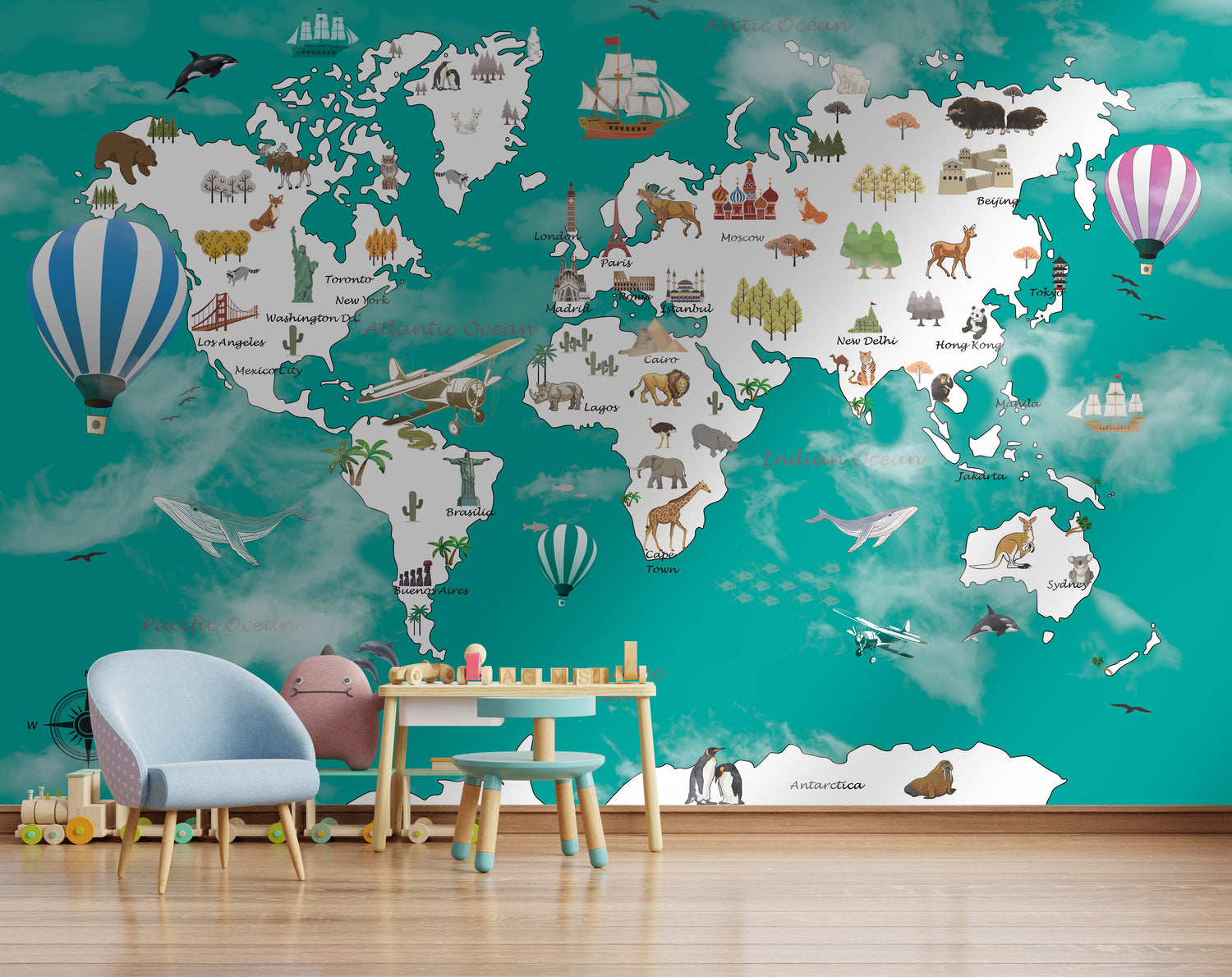 world map wallpaper, world map wallpaper for wall,world map 3d wallpaper, world map for kids room, world map wall decor