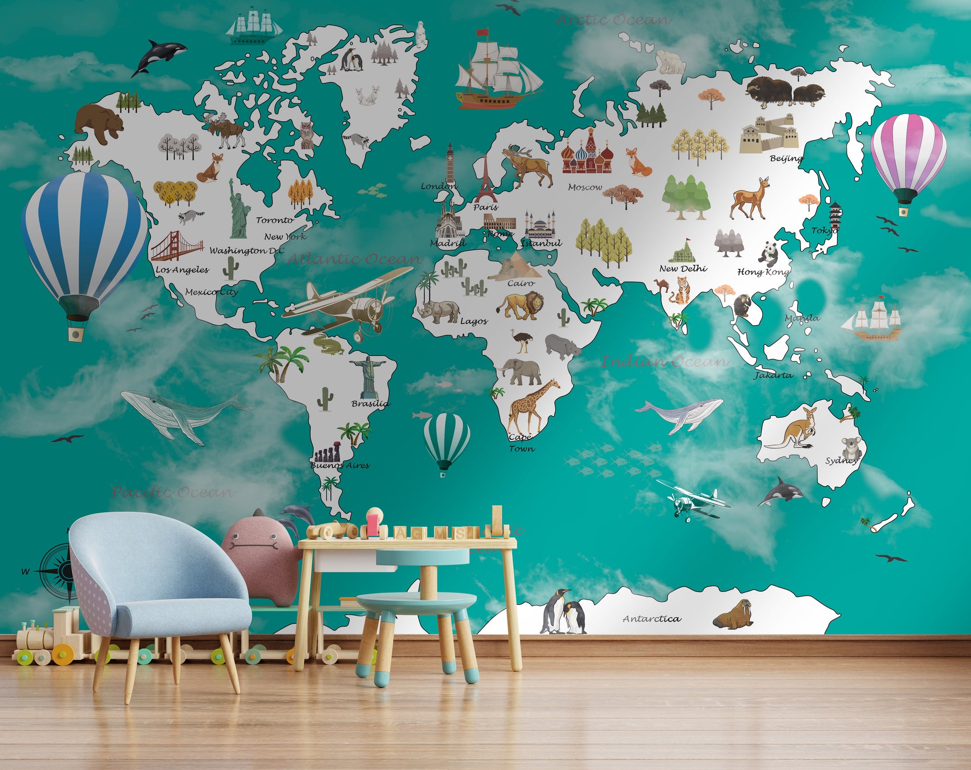 world map wallpaper, world map wallpaper for wall,world map 3d wallpaper, world map for kids room, world map wall decor