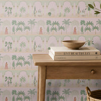 1448_DA_Royal Courtyard Reverie Wallpaper, Blush petal, Wallpaper