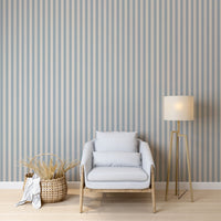 1005_DA Stripes Fabric Wallpaper, Soft Slate