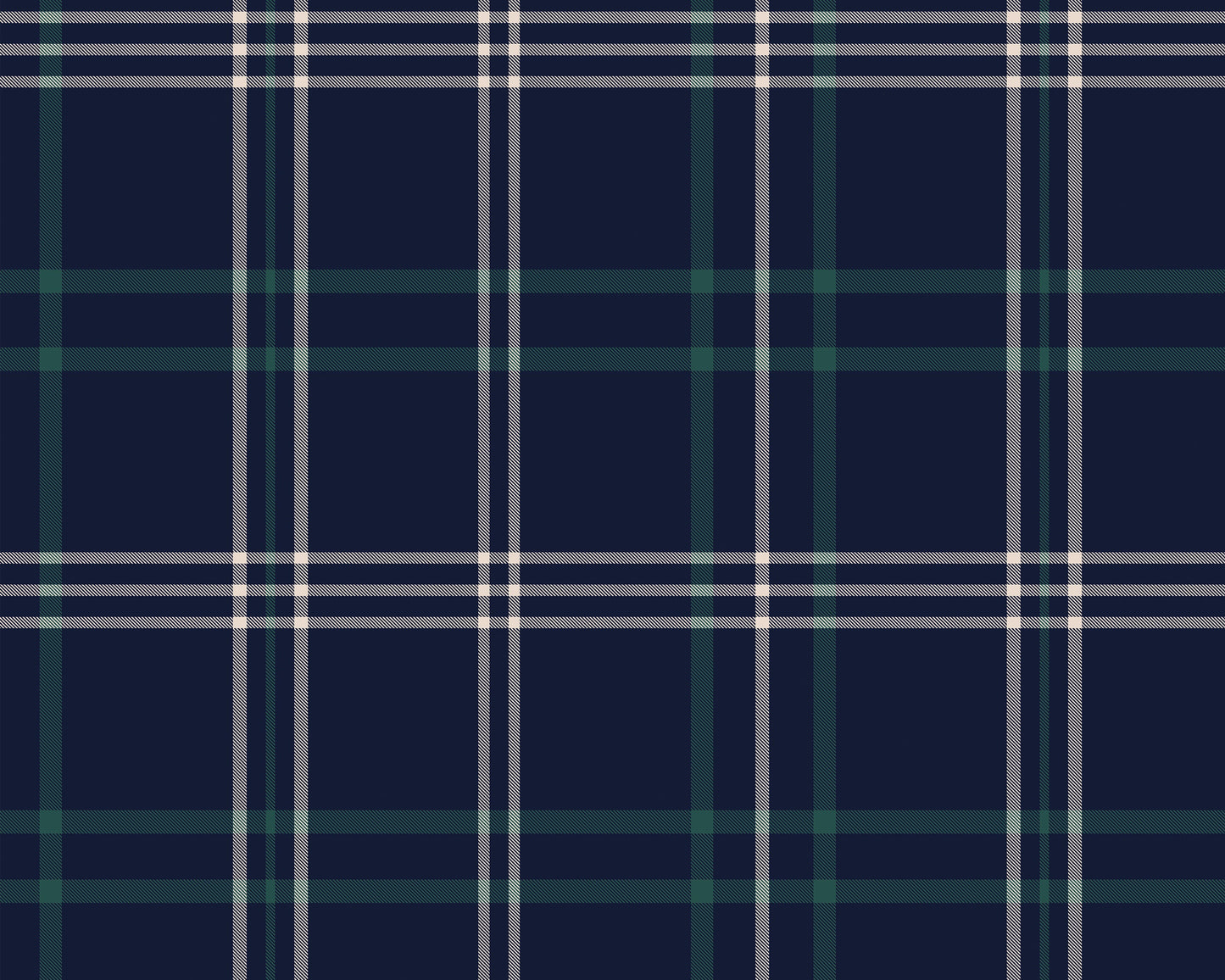 An interior setting highlights a dark navy blue wallpaper with a classic green and white plaid pattern.
In the foreground, a rustic light wood chest or table sits with subtle metal rivets along its top edge.
A large, textured terracotta vase with a rounded body rests on the left side of the wooden surface.
The vase is filled with leafy olive branches extending upwards, adding a vibrant touch of natural green.