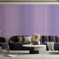 Soft Lavender watercolour stripes wallpaper in living room. Living room wallpaper.