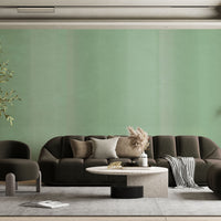 Pastel Green, water colour stripes wallpaper in a living room. Wallpaper for living room. Wallpaper for bedroom.
