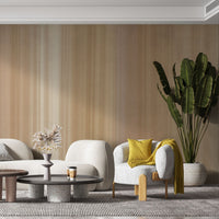Latte Beige, water colour stripes wallpaper in a living room. Wallpaper for living room. Wallpaper for bedroom.