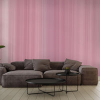 Blush Pink, water colour stripes wallpaper in a living room