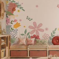 361_DA Blossom Serene Pink Floral Mural Wallpaper