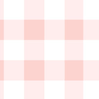 A charming room features a soft pastel checks wallpaper in a peach theme.
The delicate design displays a clean grid pattern with intersecting pink and cream lines.
In front, a small wooden table holds a white vase with small pink flowers.
The sweet, bright interior space creates a warm, simple, and comforting atmosphere.