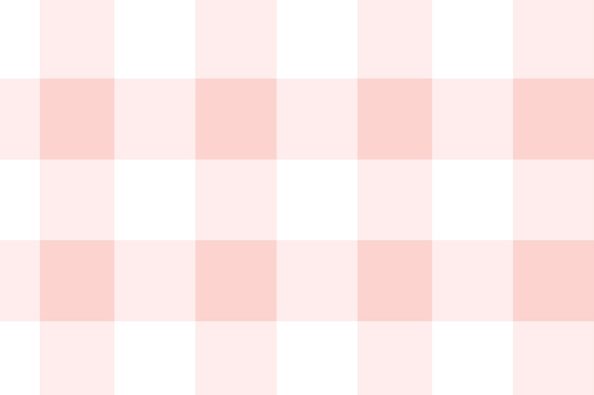 A charming room features a soft pastel checks wallpaper in a peach theme.
The delicate design displays a clean grid pattern with intersecting pink and cream lines.
In front, a small wooden table holds a white vase with small pink flowers.
The sweet, bright interior space creates a warm, simple, and comforting atmosphere.