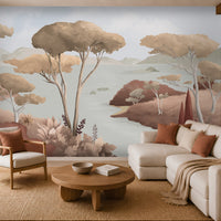 702_DA Ethereal Landscapes Dreamy Panoramic Scenic Wallpaper, Cashmere Clay