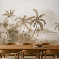 737_DA Panoramic Tranquility – Scenic Landscape Wallpaper, Taupe