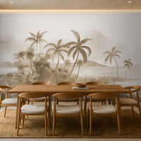 737_DA Panoramic Tranquility – Scenic Landscape Wallpaper, Taupe