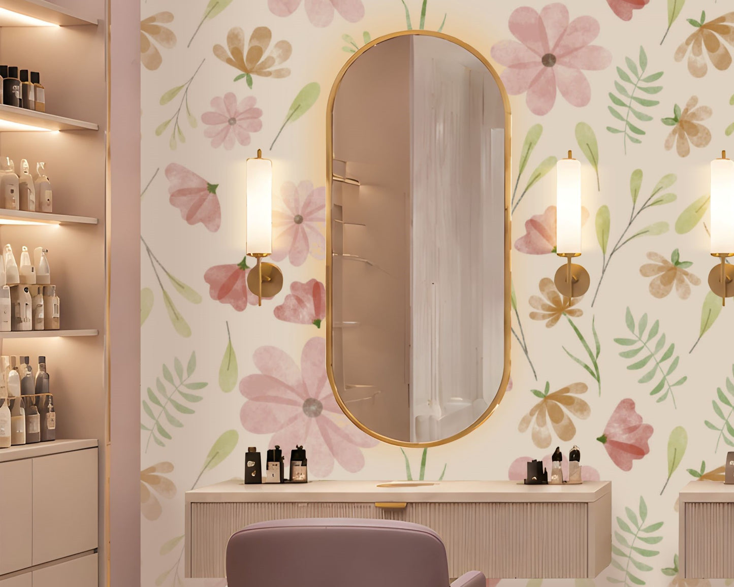 739_DA Rosy Mirage Wallpaper, Neutral White