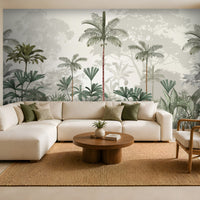 773_DA Paradise Palms Tropical Palm Leaf Wallpaper, Ivory