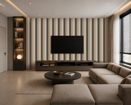 977_DA Stripes Fabric Rolls Wallpaper, Modern Heritage