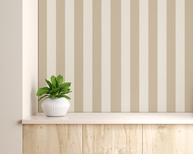 978_DA Stripes Fabric Wallpaper, Coastal Serenity