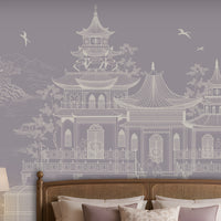 1439_DA_Imperial Garden Retreat Wallpaper, Lavender Mist, Wall Mural.