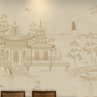 1441_DA_Imperial Garden Retreat Wallpaper, Royal Vanilla, Wall Mural.
