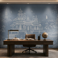 1429_DA_Imperial Garden Retreat Wallpaper, Crimson Red, Wall Mural.