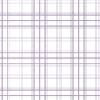 A simple graphic displays a clean soft violet and white plaid pattern.
The detailed design shows thin purple-grey lines intersecting across a plain white background.
The lines cross each other perfectly to form an organized, repeating grid pattern.
The minimal setup highlights only the gentle colors and geometric fabric wallpaper design.
