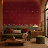 1374_DA Royal Garden Heritage Wallpaper – Maroon