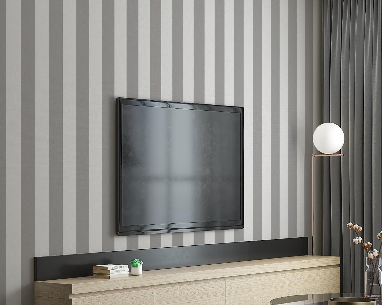978_DA Stripes Fabric Wallpaper, Coastal Serenity