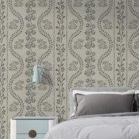 1163_DA Floral Seamless Wallpaper, Willow Fog