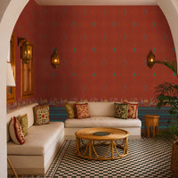 1368_DA Royal Garden Heritage Wallpaper – Burnt Saffron