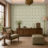 1395_DA_ Nathdwara Botanica_ Soft Sage Green_ Luxury Wallpaper