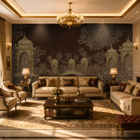 1425_DA_Royal Garden Heritage Wallpaper, Crimson Red, Wall Mural