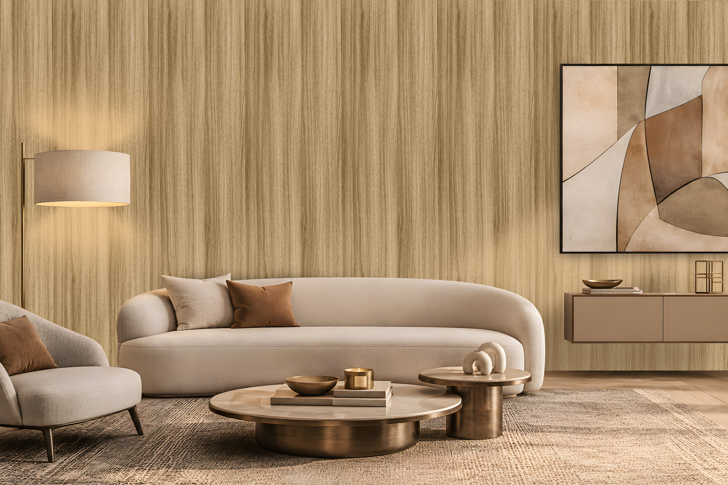 1491_DA_Wood Seamless - Warm honey brown Wallpaper