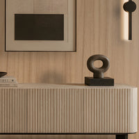 Wood Seamless Wallpaper - Almond Beige featuring a soft beige wood-inspired texture with subtle vertical grain patterns. The seamless natural finish creates a warm, elegant, and contemporary backdrop, perfectly complementing minimalist, Japandi, Scandinavian, and modern interiors. Ideal for living rooms, bedrooms, dining spaces, offices, and feature walls, adding depth, warmth, and timeless sophistication to any space.