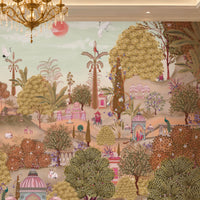1476_DA_Aangan Bagh Mural - Vintage Ochre Beige