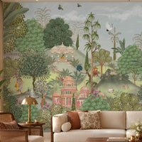 1473_DA_Aangan Bagh Mural - Hazy Blue