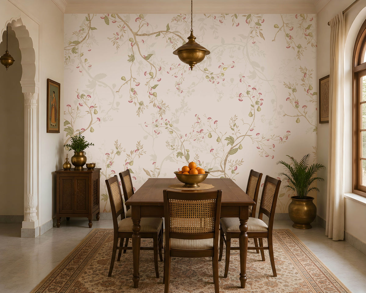 1467_DA_Blossom Veil Mural - Warm Ivory Cream
