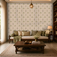 1395_DA_ Nathdwara Botanica_ Soft Sage Green_ Luxury Wallpaper