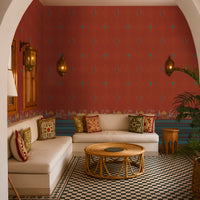 1374_DA Royal Garden Heritage Wallpaper – Maroon