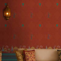 1375_DA Royal Garden Heritage Wallpaper – Burnt Orange