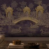 1427_DA_Royal Garden Heritage Wallpaper,Royal Plum,Wall Mural