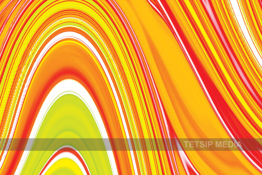 Orange and Red Pigment Abstract Design