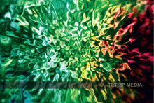 Load image into Gallery viewer, 128_DP - Green and Red sound Waves Abstract Art
