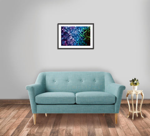 129_DP - Blue sound Waves Abstract Art