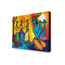 Load image into Gallery viewer, 12_DA -  Gopi&#39;s Dance on Krishna Flute - Abstract Art
