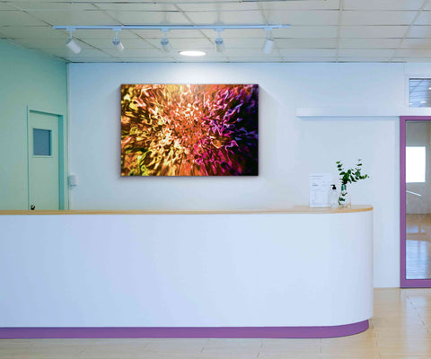 130_DP - Goldenpurple Waves Abstract Art