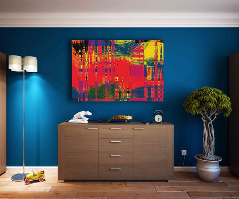 139_DP - Red Towers Abstract Art