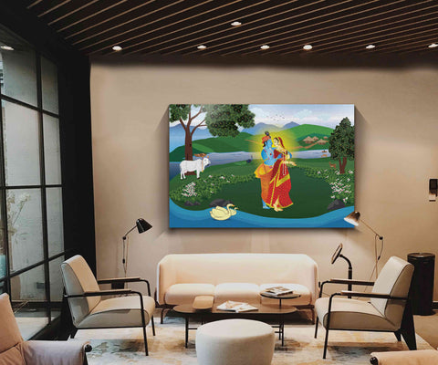 13_DA - Radha Krishna Miniature Art