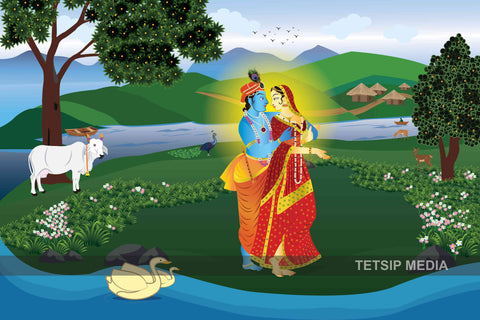 13_DA - Radha Krishna Miniature Art
