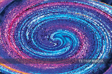 Load image into Gallery viewer, 143_DP - Magenta and Blue Glitter Galaxy Abstract Art
