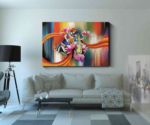 152_DA - Beautifull Radha and Krishna Abstract Art